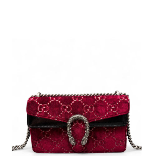 Gucci Crystal Embellished Small Dionysus Velvet Red Black Gucci Crystal Embellished Small Dionysus Velvet Red Black