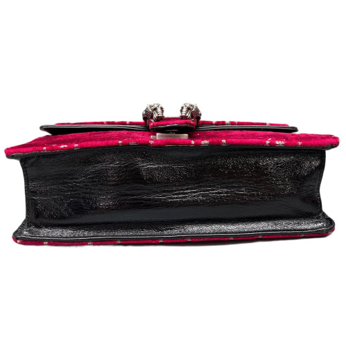 Gucci Crystal Embellished Small Dionysus Velvet Red Black Gucci Crystal Embellished Small Dionysus Velvet Red Black
