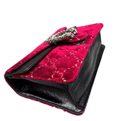 Gucci Crystal Embellished Small Dionysus Velvet Red Black Gucci Crystal Embellished Small Dionysus Velvet Red Black