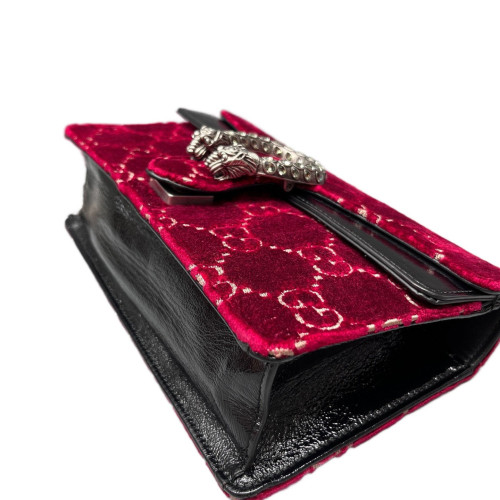 Gucci Crystal Embellished Small Dionysus Velvet Red Black Gucci Crystal Embellished Small Dionysus Velvet Red Black