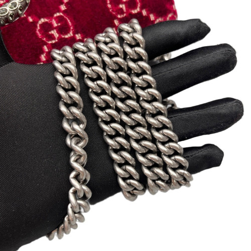 Gucci Crystal Embellished Small Dionysus Velvet Red Black Gucci Crystal Embellished Small Dionysus Velvet Red Black