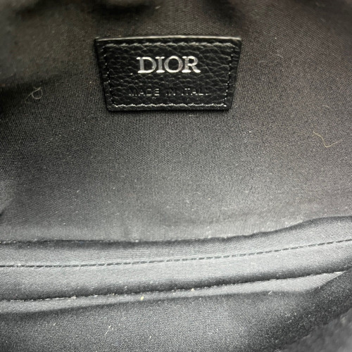 Dior Saddle Bag Oblique Black Beige Blue