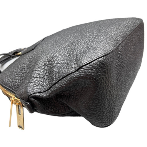 Burberry Small Orchard Bowling Bag Grained Calfskin Black