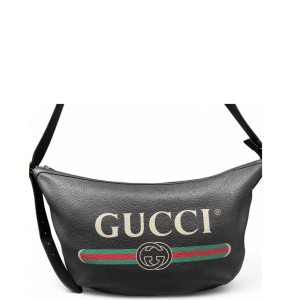 Gucci Crossbody Bag Grained Calfskin Black