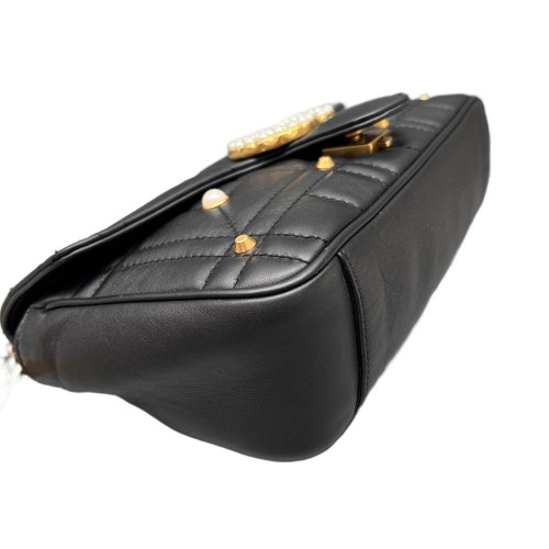 Gucci Studded Small GG Marmont Calfskin Black