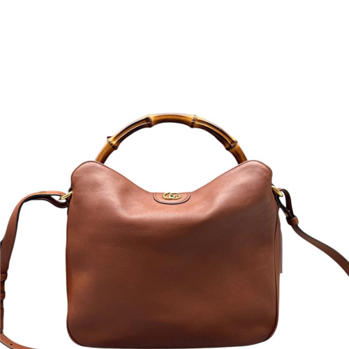 Gucci Bamboo Tote Bag Calfskin Brown Gucci Bamboo Tote Bag Calfskin Brown