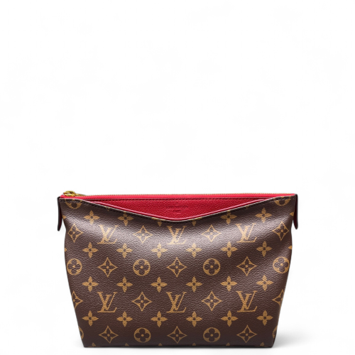 Louis Vuitton Clutch Monogram Brown Red