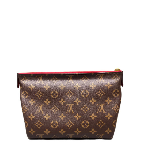 Louis Vuitton Clutch Monogram Brown Red