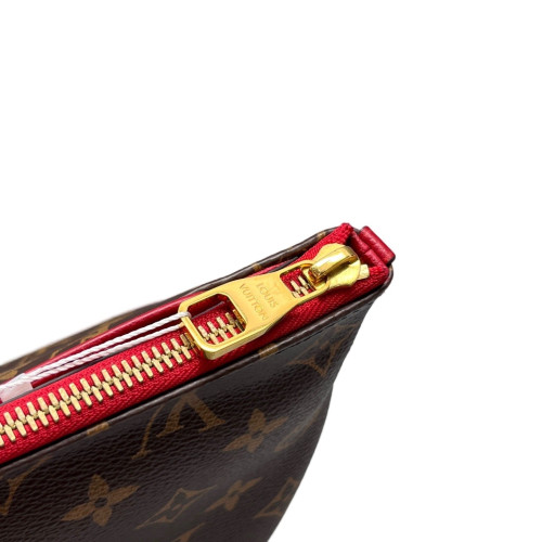 Louis Vuitton Clutch Monogram Brown Red