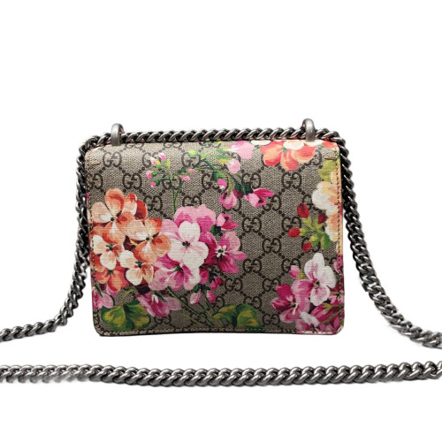 Gucci Flora Mini Dionysus GG Supreme Monogram Beige Pink Red