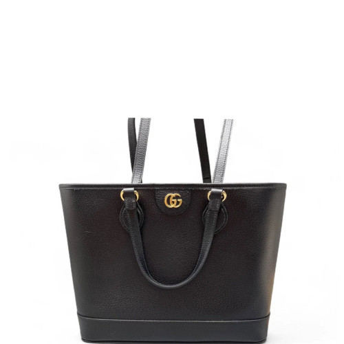 Gucci Two-Way Bag Grained Calfskin Black