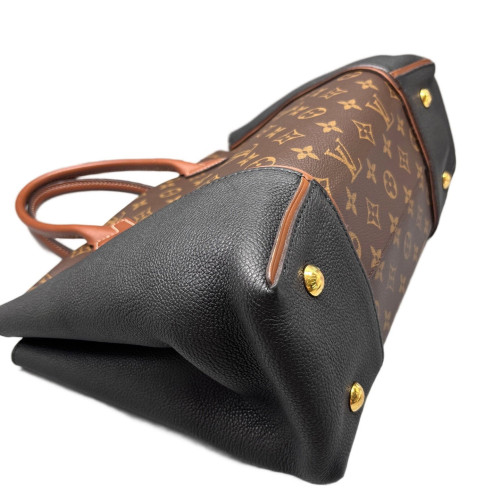Louis Vuitton Tote Bag Monogram Brown Black