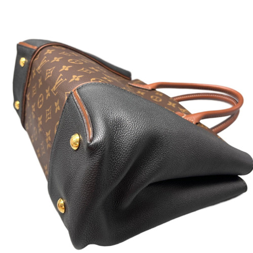 Louis Vuitton Tote Bag Monogram Brown Black