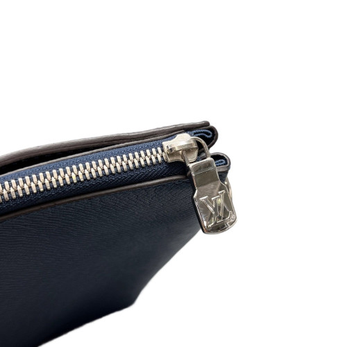Louis Vuitton Briefcase Saffiano Calfskin Blue