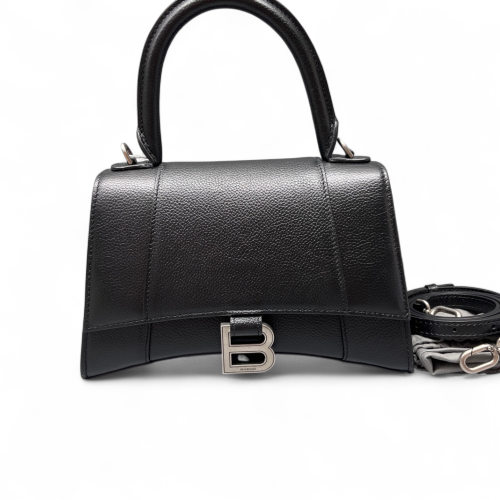 Balenciaga Hourglass Small Grained Calfskin Black