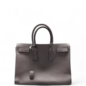 Yves Saint Laurent Large Sac De Jour Grained Calfskin Grey