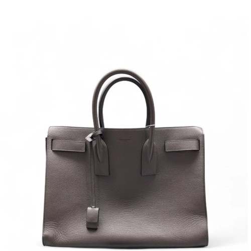 Yves Saint Laurent Large Sac De Jour Grained Calfskin Grey