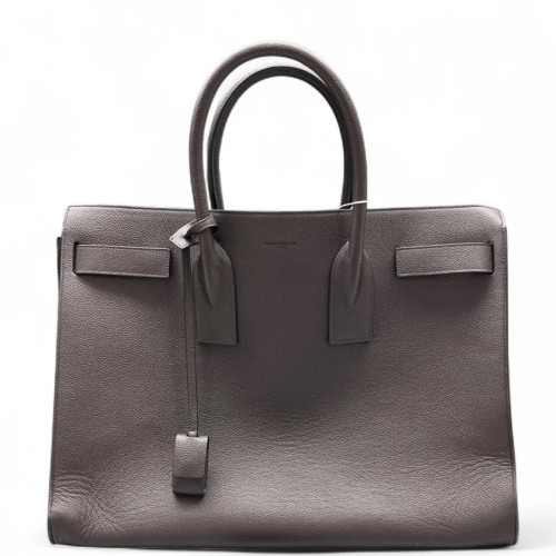 Yves Saint Laurent Large Sac De Jour Grained Calfskin Grey