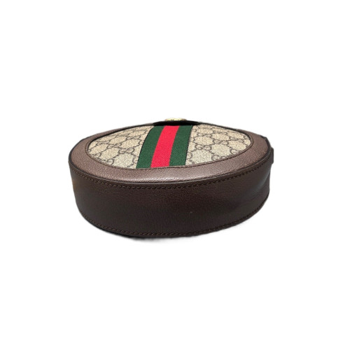 Gucci Mini Ophidia Round Bag GG Supreme Monogram Brown Beige Green