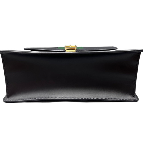 Gucci Medium Sylvie Shoulder Bag Calfskin Black