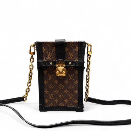 Louis Vuitton Pochette Trunk Verticale Monogram Brown Black