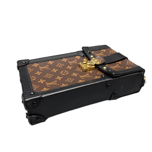 Louis Vuitton Pochette Trunk Verticale Monogram Brown Black