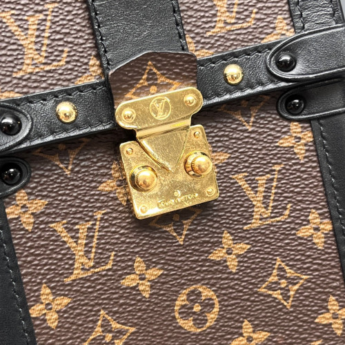 Louis Vuitton Pochette Trunk Verticale Monogram Brown Black