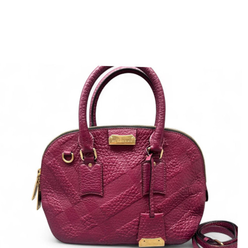 Burberry Small Orchard Bowling Bag Calfskin Azalea