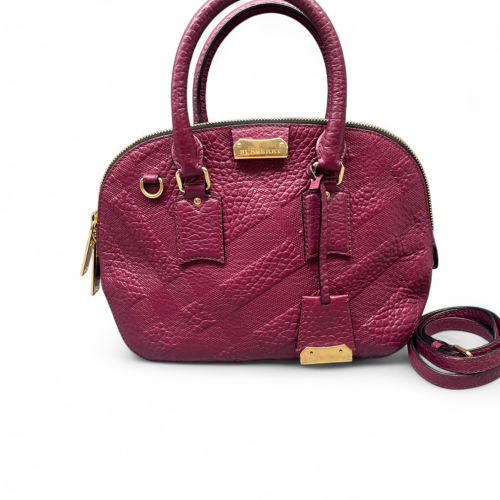 Burberry Small Orchard Bowling Bag Calfskin Azalea