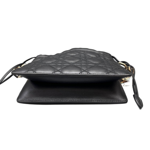 Dior Mini Lady Dior Milly Drawstring Bag Calfskin Black Dior Mini Lady Dior Milly Drawstring Bag Calfskin Black