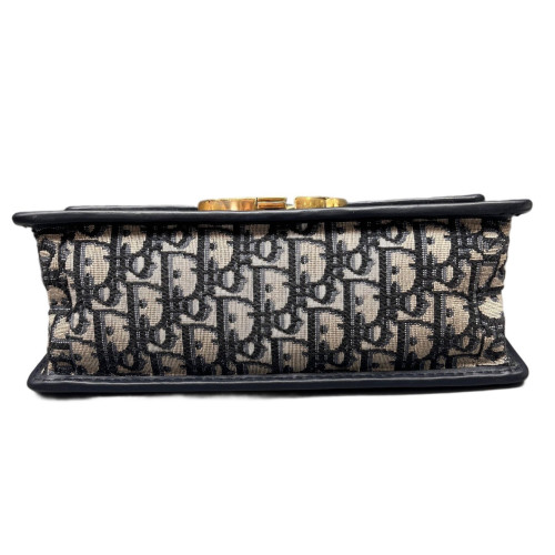 Dior 30 Montaigne Chain Flap Bag Oblique Blue