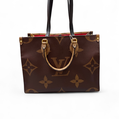 Louis Vuitton Onthego MM Reverse Monogram Giant Brown Black Red