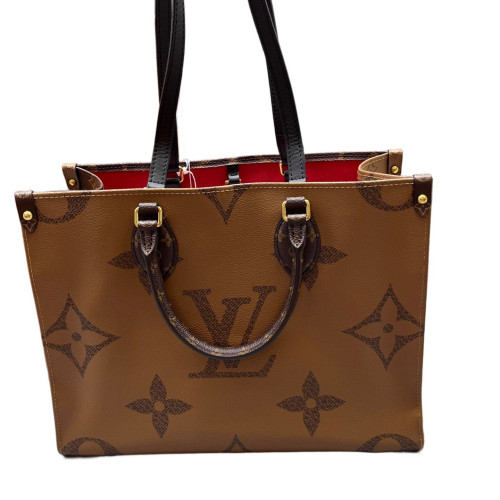Louis Vuitton Onthego MM Reverse Monogram Giant Brown Black Red