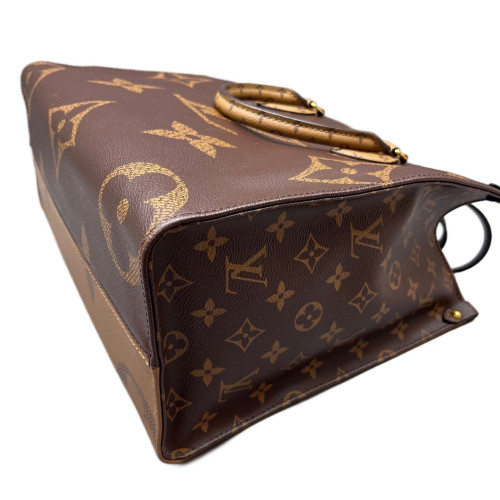 Louis Vuitton Onthego MM Reverse Monogram Giant Brown Black Red