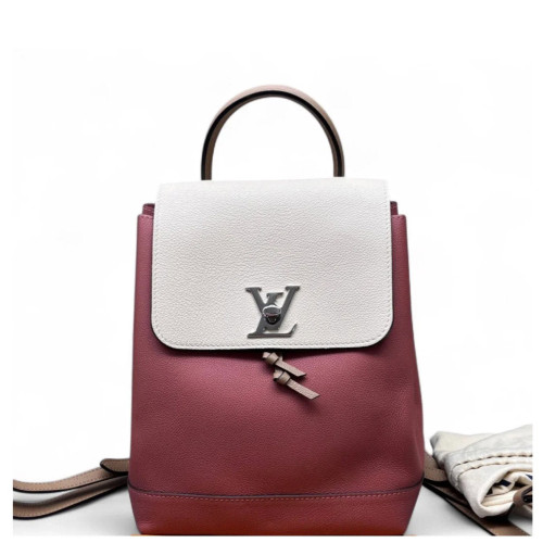 Louis Vuitton Lockme Backpack PM Calfskin White Burgundy Louis Vuitton Lockme Backpack PM Calfskin White Burgundy