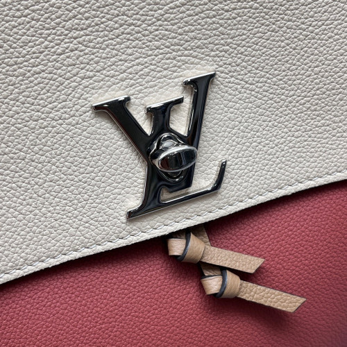 Louis Vuitton Lockme Backpack PM Calfskin White Burgundy Louis Vuitton Lockme Backpack PM Calfskin White Burgundy