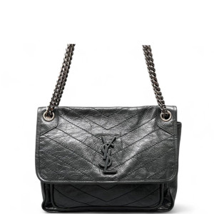 Yves Saint Laurent Medium Niki Chain Calfskin Black