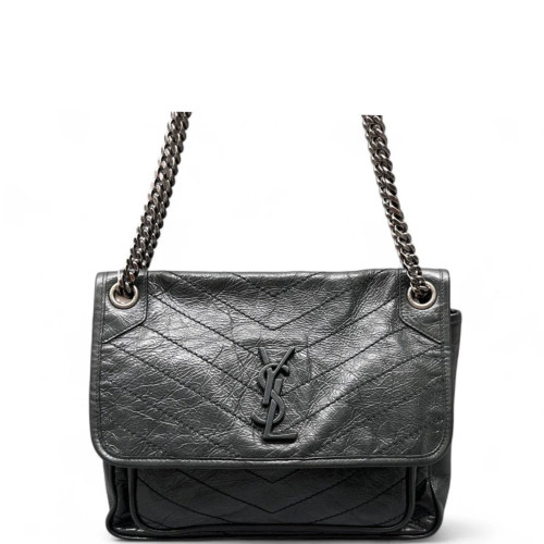 Yves Saint Laurent Medium Niki Chain Calfskin Black