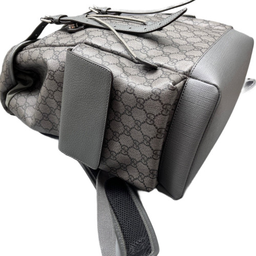 Gucci Ophidia Flap Backpack GG Supreme Monogram Grey