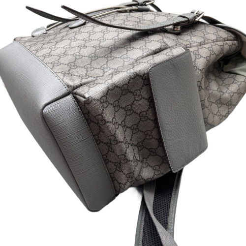 Gucci Ophidia Flap Backpack GG Supreme Monogram Grey