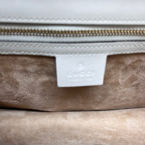 Gucci Small Sylvie Shoulder Bag Calfskin White