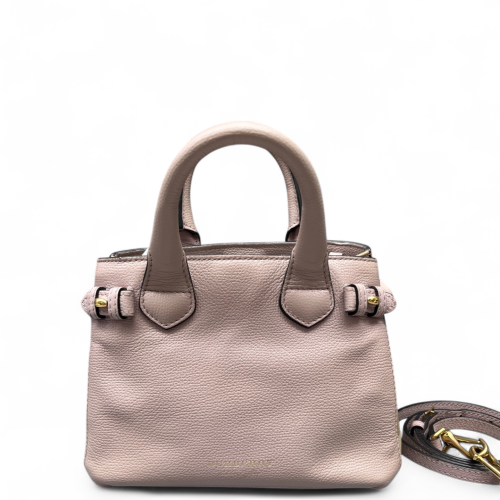 Burberry Baby Banner Tote Grained Calfskin House Check Pink