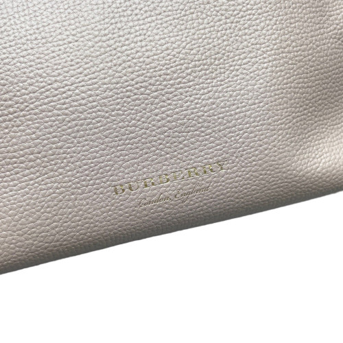 Burberry Baby Banner Tote Grained Calfskin House Check Pink