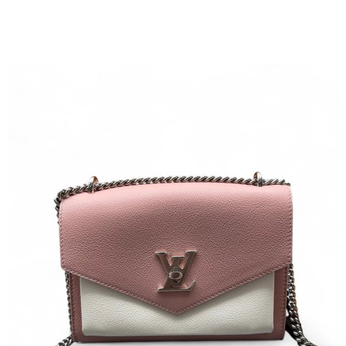 Louis Vuitton Mylockme Chain Bag BB Calfskin Pink White