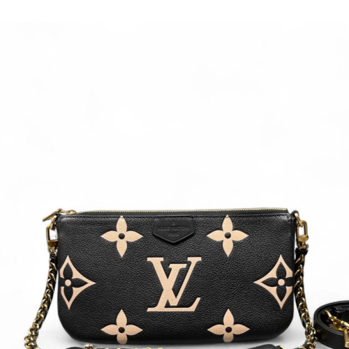 Louis Vuitton Multi Pochette Accessories Empreinte Monogram Giant Black White
