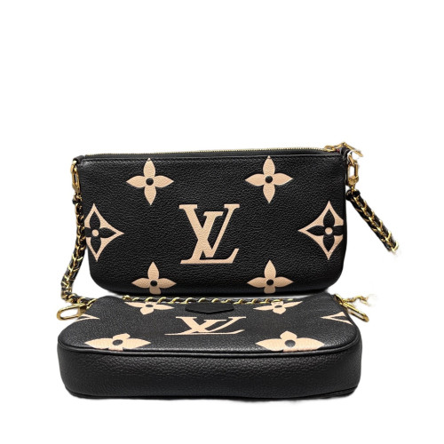 Louis Vuitton Multi Pochette Accessories Empreinte Monogram Giant Black White