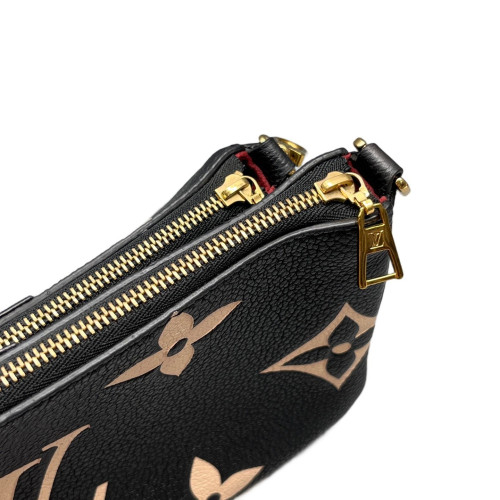 Louis Vuitton Multi Pochette Accessories Empreinte Monogram Giant Black White