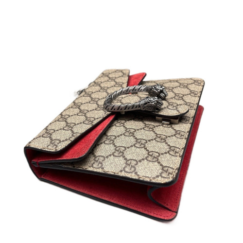Gucci Mini Dionysus GG Supreme Monogram Brown Red Gucci Mini Dionysus GG Supreme Monogram Brown Red