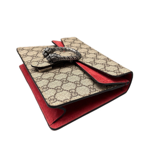 Gucci Mini Dionysus GG Supreme Monogram Brown Red Gucci Mini Dionysus GG Supreme Monogram Brown Red