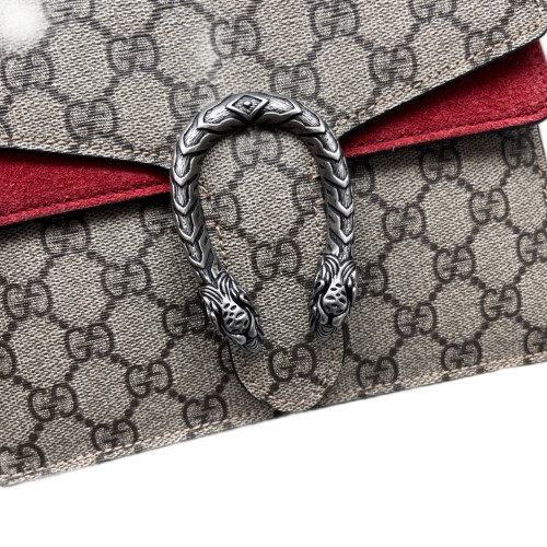 Gucci Mini Dionysus GG Supreme Monogram Brown Red Gucci Mini Dionysus GG Supreme Monogram Brown Red